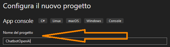 configurazione del progetto con visual studio Community 2022